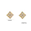 Brincos de trevo de aço inoxidável feminino Estudo de pérolas pretas brancas geometria Aretas 4 folhas mãe Brincos Luxury Designer Earring Earings Anéis de ouvido