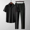 Casual Summer Men Sports Tracks Suit Fashion Business Court manches et pantalons Luxury Two Piece Sets Tenfits 240420