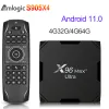 Box New X96 Max Plus Ultra Amlogic S905X4 Android11 ​​Smart TV Box 4G 32G/64G Dual WiFi USB3.0 8K HD 2.4G 5.0G Setop Box PK X96 Max+