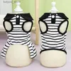 Dog Apparel Dog Apparel White Black Strips Hoodies Dress Boys Girls Couple Clothing Pet Clothes Summer Cat Sweatshirt Skirt For Small Dogs L L46