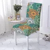 Couvre la chaise Mandala Cover Elastic Spandex siège High Back Anti-Dust Case for Living Room Wedding El Party Decoration