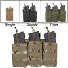 Airsoft Paintball Mag Mouck Single / Double / Triple AK M4 винтовка Molle Журнал мешочки тактические военные армии стрельба по охоте