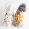 Hondenkleding Camisole huisdierkleding Vest Shirt Katoen rok zomer katjurk puppy bruiloft bloemenkleding voor honden teddy