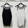 2024SS Summer Black White Splicing Vest Top Hot Sale Women And Men Loose Casual Classic Tank Top Outside Wear Daily Clothing FZ2404093
