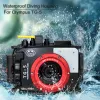 Sacs Selères de 195 pieds / 60 m Caxer de la caméra de logement sous-marin étanche pour Olympus TG4 TG3 TG5 COUVERCLE DE CAS SAGE + Filtre rouge