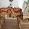 Table Cloth Baroque Floral Rectangular Tablecloth Abstract Print Cover For Home Picnic Events Party Modern Waterproof