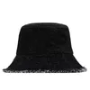 Beretten Kwaliteit Tassel gewassen denim Hoge emmer hoeden mode voor vrouwen brede rand Panama Cap Girl Outdoor Beach Fisherman's Hat