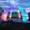 Beautiful 10m dia (33ft) 6 Legs Lighting Inflatable Party Spider Dome Tent with Colorful LED Lights Spider Wedding Structure for Decoration