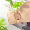 Женские часы из нержавеющей стали Женщины смотрят новые роскошные женские наручные часы Relogio fominino Quartz Watch Подарки зеленые часы прямоугольные 240409