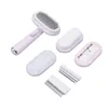 ZK20 New pet cleaning supplies one-touch de-shedding comb automatic knot comb cat massage brush dog 5-in-1 comb set