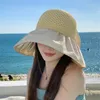 Zomerhoeden voor vrouwen mode grote randzon hoed dames zonnebrandcrème opvouwbare lege top antiuv hat240409