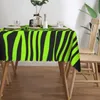 Tafelkleed groene tijgerlijnen tafelkleed dierafdruk buiten rechthoekige deksel tafelkleden voor picknickevenementen voor thuis