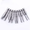 10pcs Çelişkili tornavida biti 1/4 '' Shank hex 50mm anahtar manyetik soket el elektrik tornavida rüzgar matkap kafası