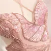 Шарон сказал, что роскошная русалка розовые вечерние платья с перьями для шарф -ремней