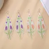 Dangle Ohrringe Originales Design von grenzüberschreitenden Quellenherstellern kleiner Blumenstil Bohemian reines handgefertigte gewebte Quasten