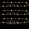 Décoration de fête 4m 13.12ft Gold Circle Dot Star Garland Banner Paper Streater Hanging Decorations Wedding Baby Shower Anniversaire Graduation