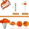 Fleurs décoratives 50pcs Marigold mexicain Artificiel pour Day of the Dead Diwali Home Diy Craft Party Halloween Dia de Los Muertos Decor