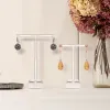 2st Clear Acrylic T Shape Earring Display Stand smycken som visar fallhalsbandsarmband Holdersarrangör