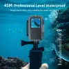 Camera's Telesin 45m onderwaterbehuizing voor DJI Action 2 Waterdichte kast gehard glazen lens beschermer deksel voor actie 2 camera