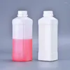 Depolama Şişeleri Boş 500ml 1000ml Kare Plastik Şişe Sıvı Boya Yeniden doldurulabilir hava geçirmez sızdırmazlık kabı 1pcs