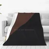 Blankets Minimalist Color Block Diagonal Brown And Black Dark Academia Trend Style Funny Fashion Soft Throw Blanket Art