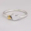 Klaster Pierścienie Autentyczny 925 Sterling Srebrny Luminous Hearts zawiera pierścień mody dla kobiet prezent biżuterii DIY