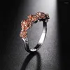 Clusterringe Damen Rose Ring Sexy Luxus High-End-Schmuckzubehör Liebhaber Geschenk zweifarbige Gold Engagement