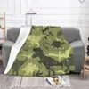 Blankets Blanket Flannel Dino Camouflage Pattern Cozy Soft FLeece Bedspread