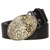 Riemen mode riem mannen retro tang dynastie bloem ontwerp riem arabesk patroon gouden bloemen populair element gordel vrouwen cadeau240409