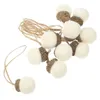 Vases 10 Pcs Halloween Garland Felt Acorn Bunches Festival Pendents Lovely Christmas Pendants White Scene Decors