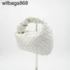 BottegvenetassデザイナーバッグBaodie Jodie Home Woven Mini White Cowhide Handheld Womens Leather Shourdle Crossbodyバッグロゴ