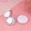 L151 Marble Pattern Portable Double Sided Mirror Foldable Pocket Makeup Women Girls Beauty Cosmetic Compact 240409