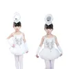 Portez des filles professionnelles blanches Swan Lake Ballet Robes Ballerine Performance Dancewear Kids Tutu Costume Party Party