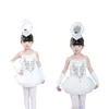 Abbigliamento da palcoscenico ragazze professionali bianche cignitettestrette da balletto da balletto ballerina performance abbigliamento per bambini tutu gonna da festa costume