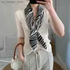 Écharpes écharpe de printemps pour femmes du design de luxe écharpe en soie lissement lisse de châle musulman doux plage 90x90cm240409