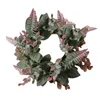 Dekorativa blommor Pelar Candle Ring Wreath Greenery Floral Arrangement Hållare för bordsskivor för bordsskiva