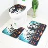 Mattes de bain Zeegle Halloween Mat 3pcs / Set Bathroom Carpet Foot Anti-Slip pour les tapis de toilette Plancher absorbant