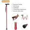 Folding Cane Trekking Poles Aluminum Collapsible Hiking Pole Anti-Slip Walking Sticks Adjustable Lightweight for Hiking Camping