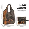 Sacs de rangement Impression mignonne rottweiler chien shopping sacre de bille