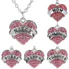 Colliers de pendentif pendentifs bijoux diamant pêche coeur mères jour cadeau famille fille sœur colle de gouttes