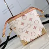 24SS dames moeten canvas tassen kleurrijke bloemen diagonale crossbody tas dames luxe designer handtas houder buiten portemonnee messenger met tekenstring 11 cm