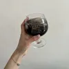 Wijnglazen Koreaanse stijl Korte gesteelde glazen beker voor rode ijskoffic mok met letters Drukkendrankjes set 1 stuk