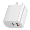 20W Тип C Quick Charger 3.0 PD Fast Charge USB-C Adapter Power Adapter для iPhone Samsung Android Eu US AU Plug
