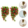 Party Decoration 2 PCS Simulated Fruit Hanging Ornament Grönska dekorera dekorativa Po Props Livtro Fake Plast Plastic Artificial Spett