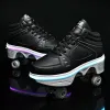 Sneakers Dzieci Deformacja Rolki Buty 4 koła Parkour Sport Roller Buty Dziewczyny Dziewczyny chłopcy rolki roller łyżwy unisex dla dorosłych trampki