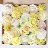 Декоративные цветы искусственная комбо -коробка роза подделка свадьба для украшения DIY свадебные букеты Центральные части Цвет