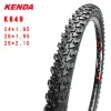 2PCS KENDA K849 24/26inch Mountain MTB Bicycle Tyre BMX 24*1.95/26x1.95/2.1 Black Red Line Thickened Cross-country Tire