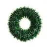 Flores decorativas Green Artificial Holiday Wreath Decoración festiva Navidad 40 cm