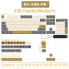 Akcesoria 140 Keys PBT Keycaps XDA Profil ISO Layout Niemiecki klawisze dla klawiatury mechanicznej Cherry MX