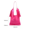 Sagne a tracolla maglietta Fashion Design borsette borsette femminili donne rosa rosa nylon brand da polso annodata primavera shopper